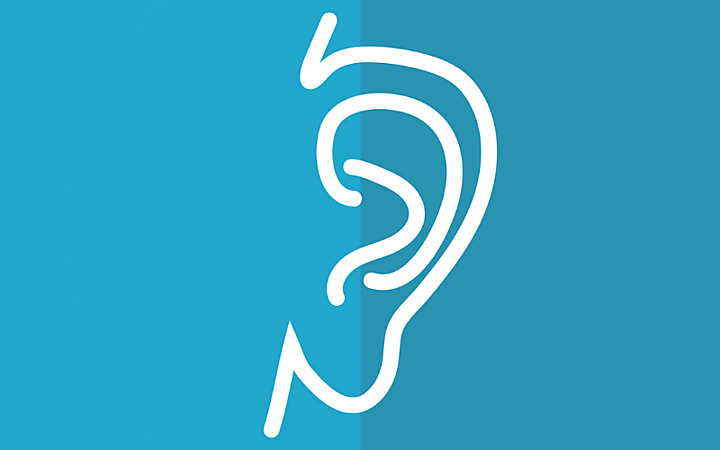 Bevreesde oren die tinnitus horen